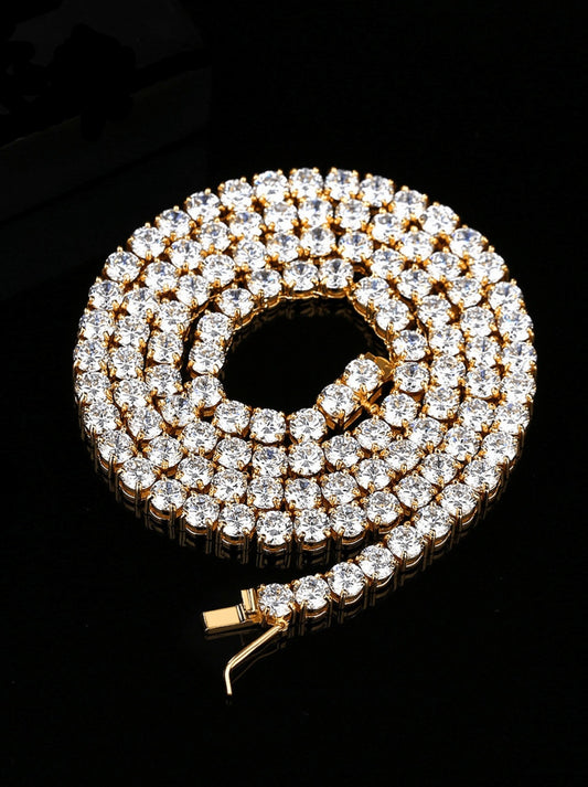Diamond cut gold chain