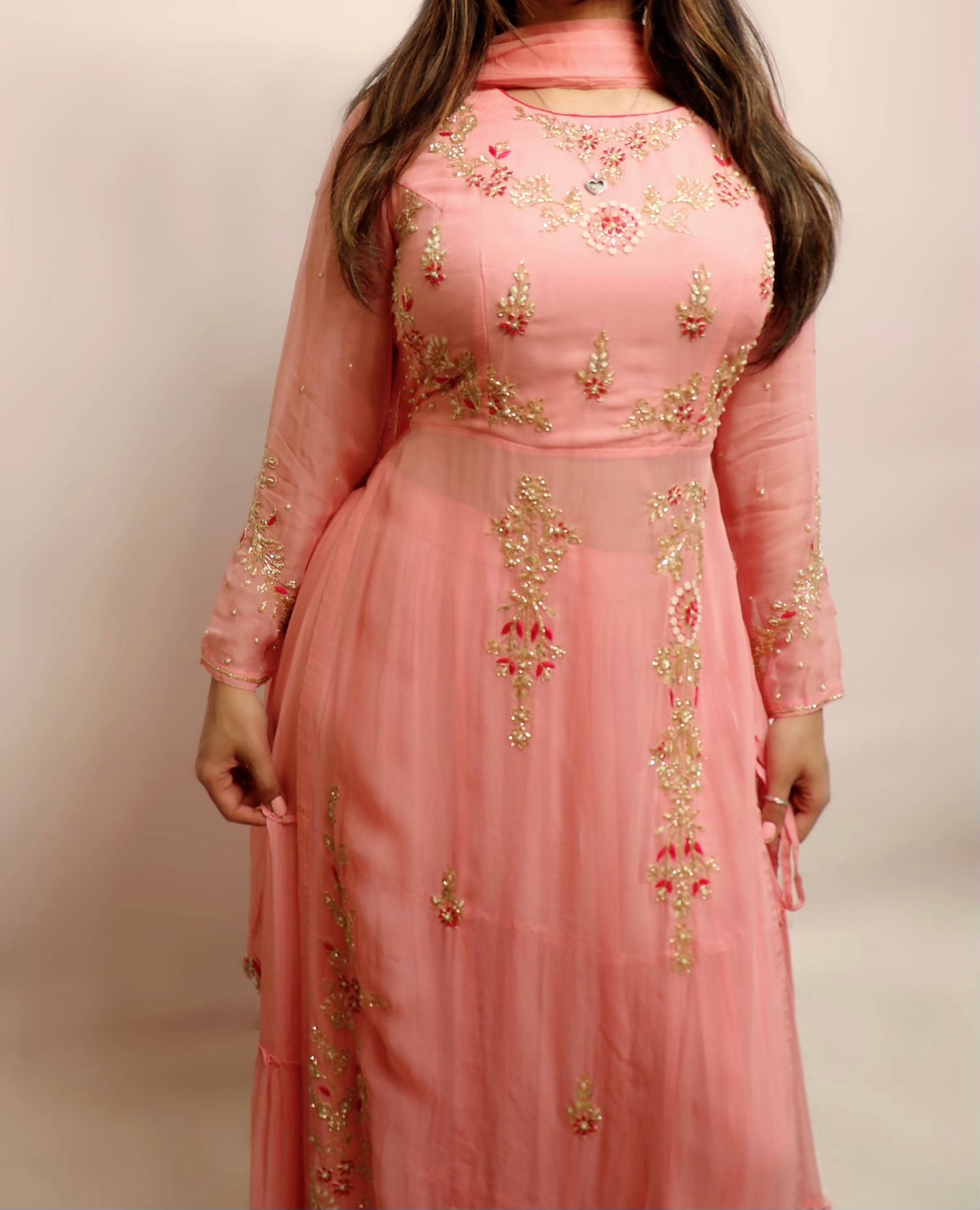 Party wear pink exclusive designer suit