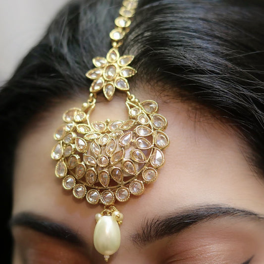 Head tikka gold pearl - Selina Habibti Attire