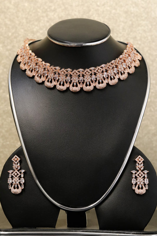 Classy rose gold bridal set