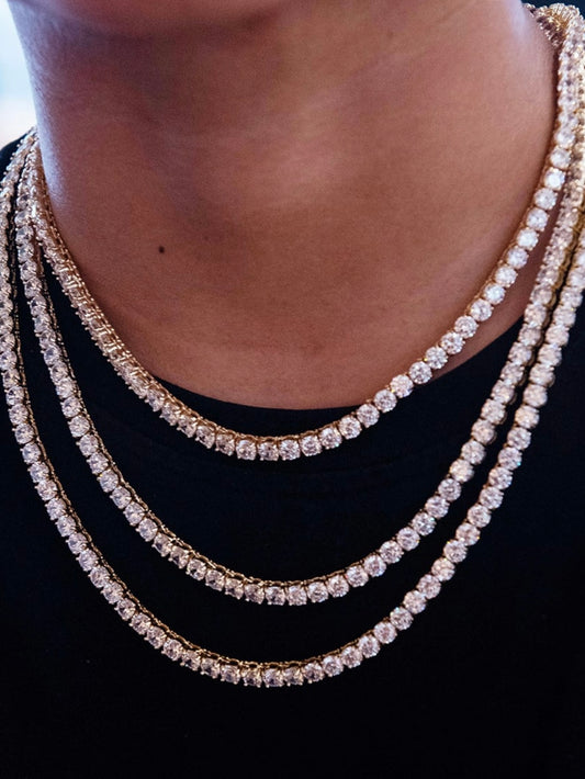 Diamond cut gold chain