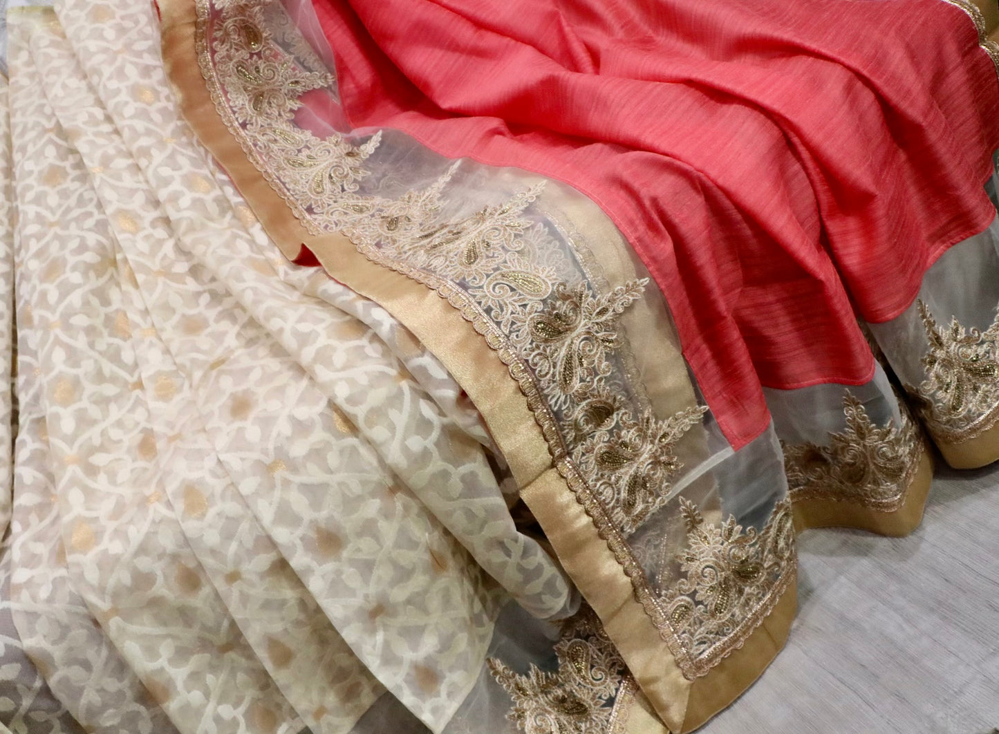 Soft jute Bhagulpuri silk net Saree - Selina Habibti Attire