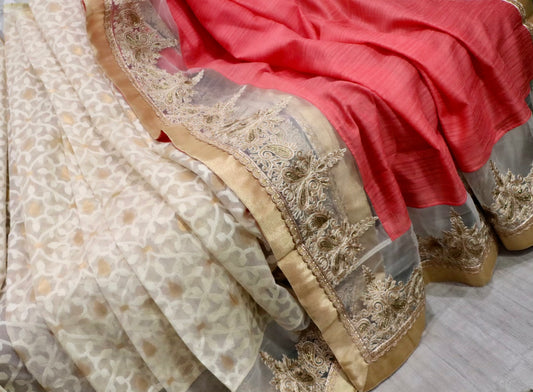 Soft jute Bhagulpuri silk net Saree - Selina Habibti Attire