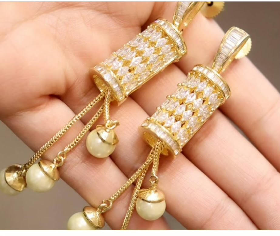 Gold plated earrings - Selina Habibti Attire