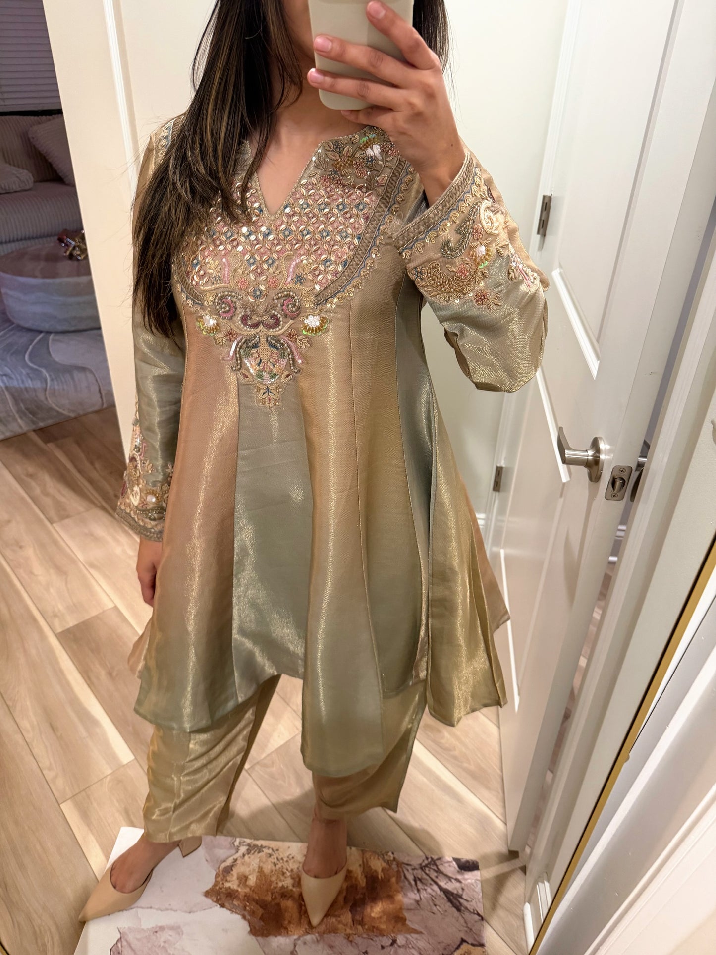 Multi Gold heavy two piece suit