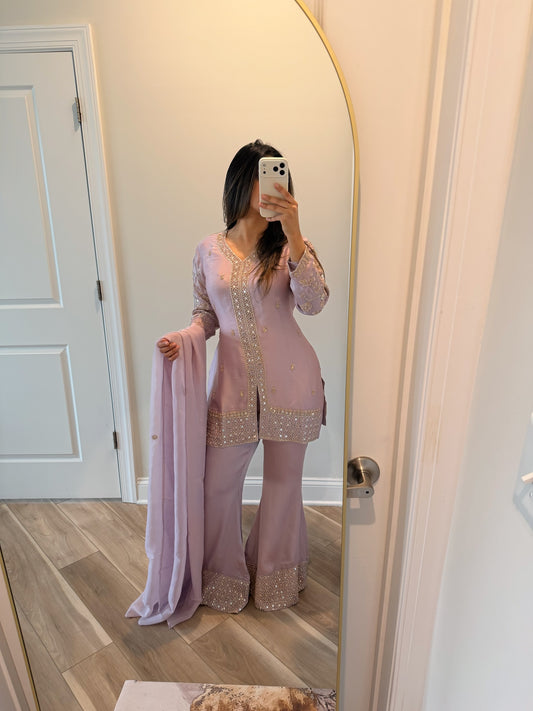 Lilac mirror premium suit