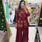 Burgundy handwork collar suit