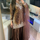 Rust brown gold suit