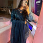 Tissue silk navy blue farshi salwar suit