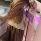 Rust brown gold suit