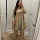 Multi gold tone hand work two piece