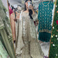 White banarasi party wear gharara suit