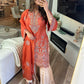 Rust orange premium gharara suit