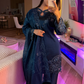 Tissue silk navy blue farshi salwar suit
