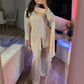 Ivory all hand embellished palazzo suit