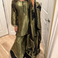 Metallic olive green suit