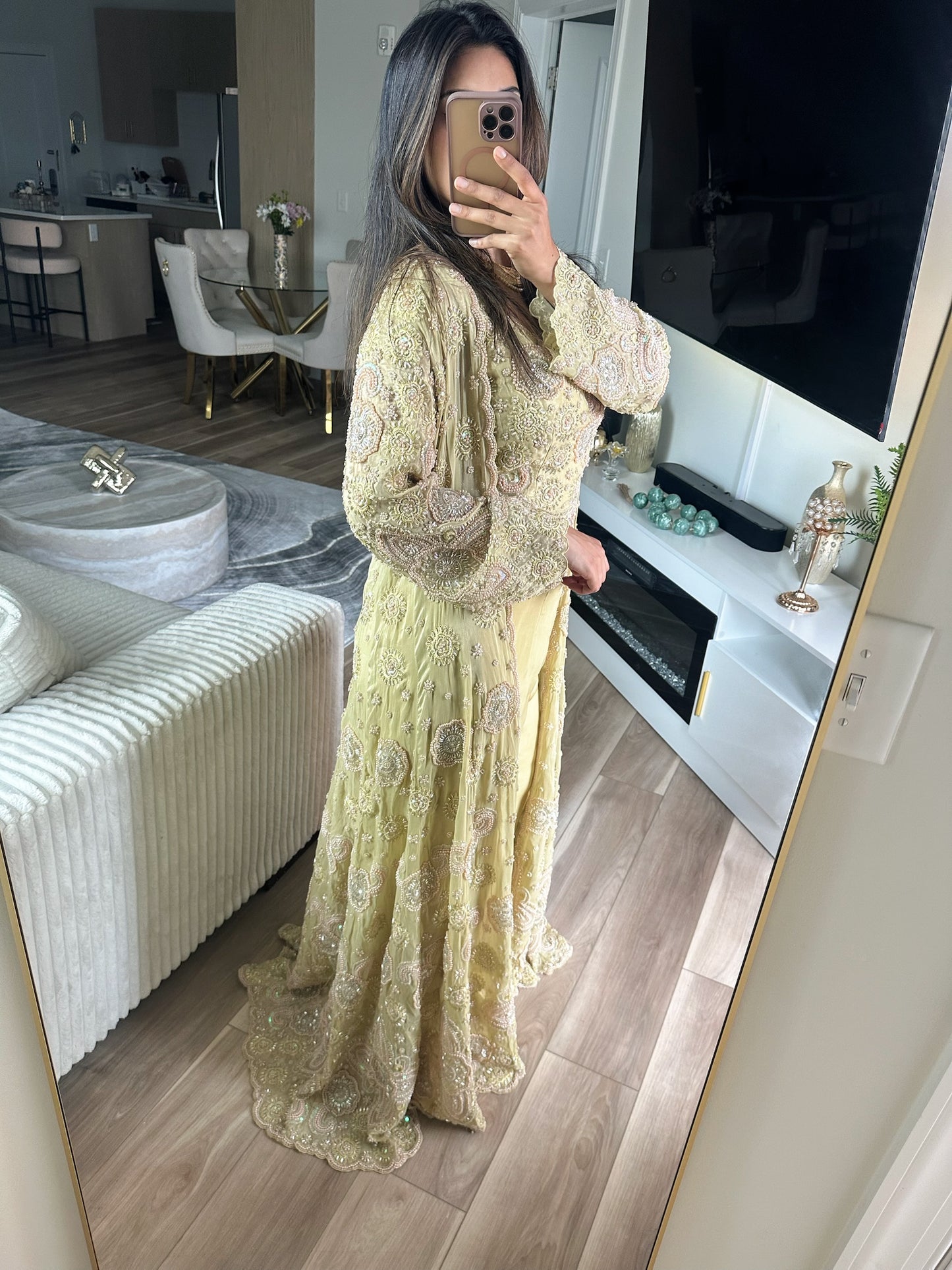 Lime jacket style handwork suit