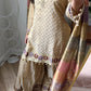 Beige gold Banarasi gharara suit