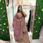 Purple heavy gharara suit