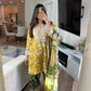 Yellow & green lawn suit