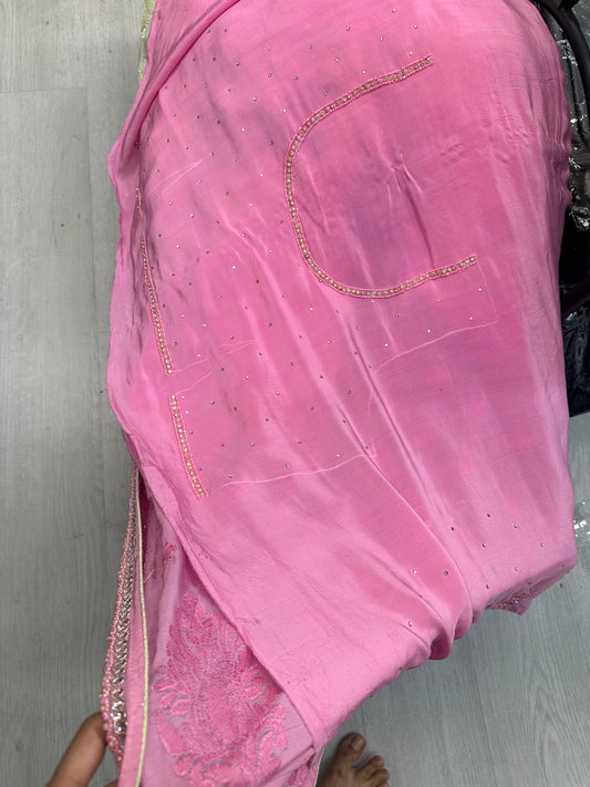 Party wear silk two tone saree