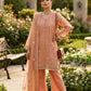 Peach soft silk tissue suit