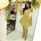 Yellow gold hand work two piece set