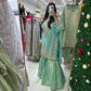 Heavy stone work blue gharara suit