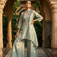Sage silk tissue indo-western coord set