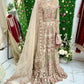 Heavy embroidery pink semi bridal lehenga