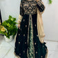 Green velvet semi bridal maxi lehenga