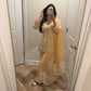 Gold and silver short kameez fancy suit