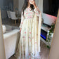 Ivory floral maxi dress