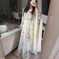 Ivory floral maxi dress