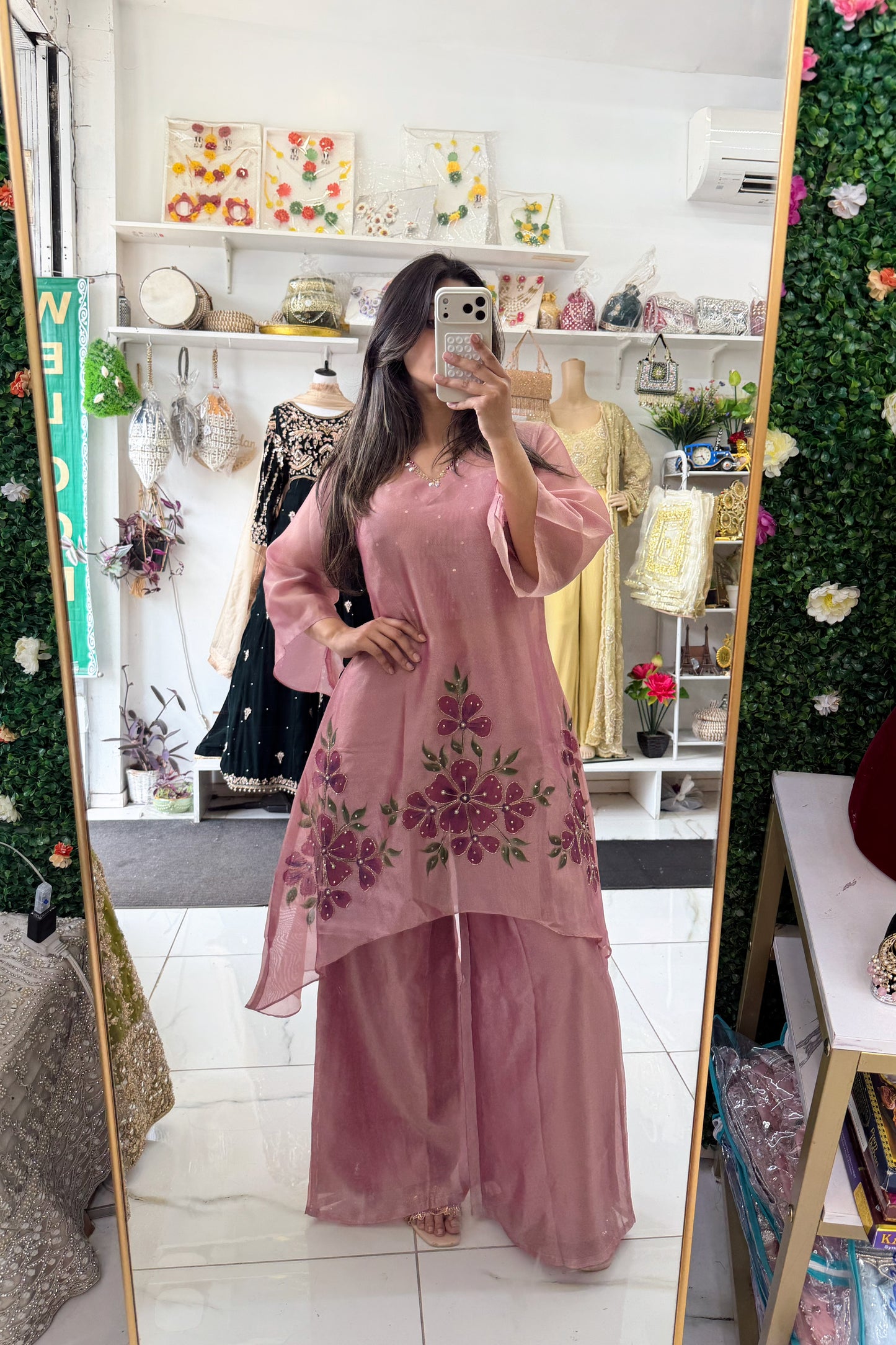 Pink floral coord set