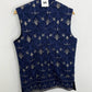 Navy blue embroidered & sequence vest