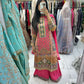 Pink gotha patti silk suit