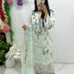 Light mint blue heavy lawn suit