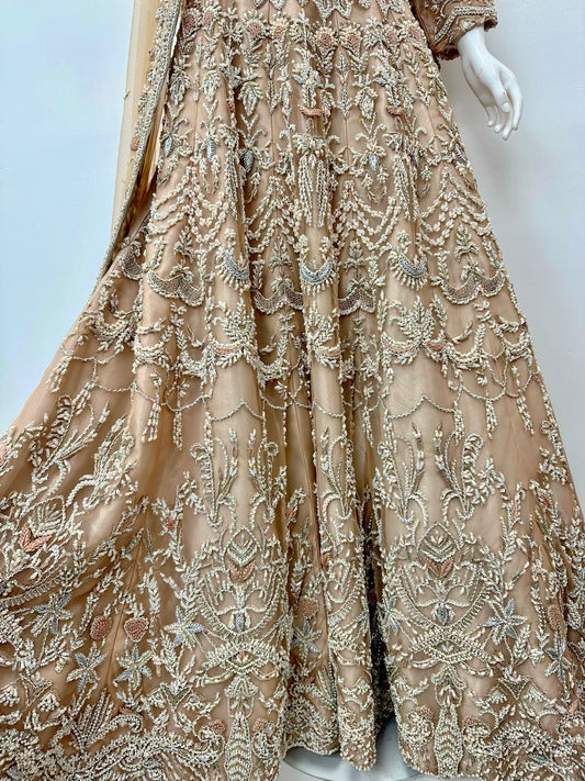Bridal peach lehenga