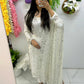 White three piece with heavy gotha patti work