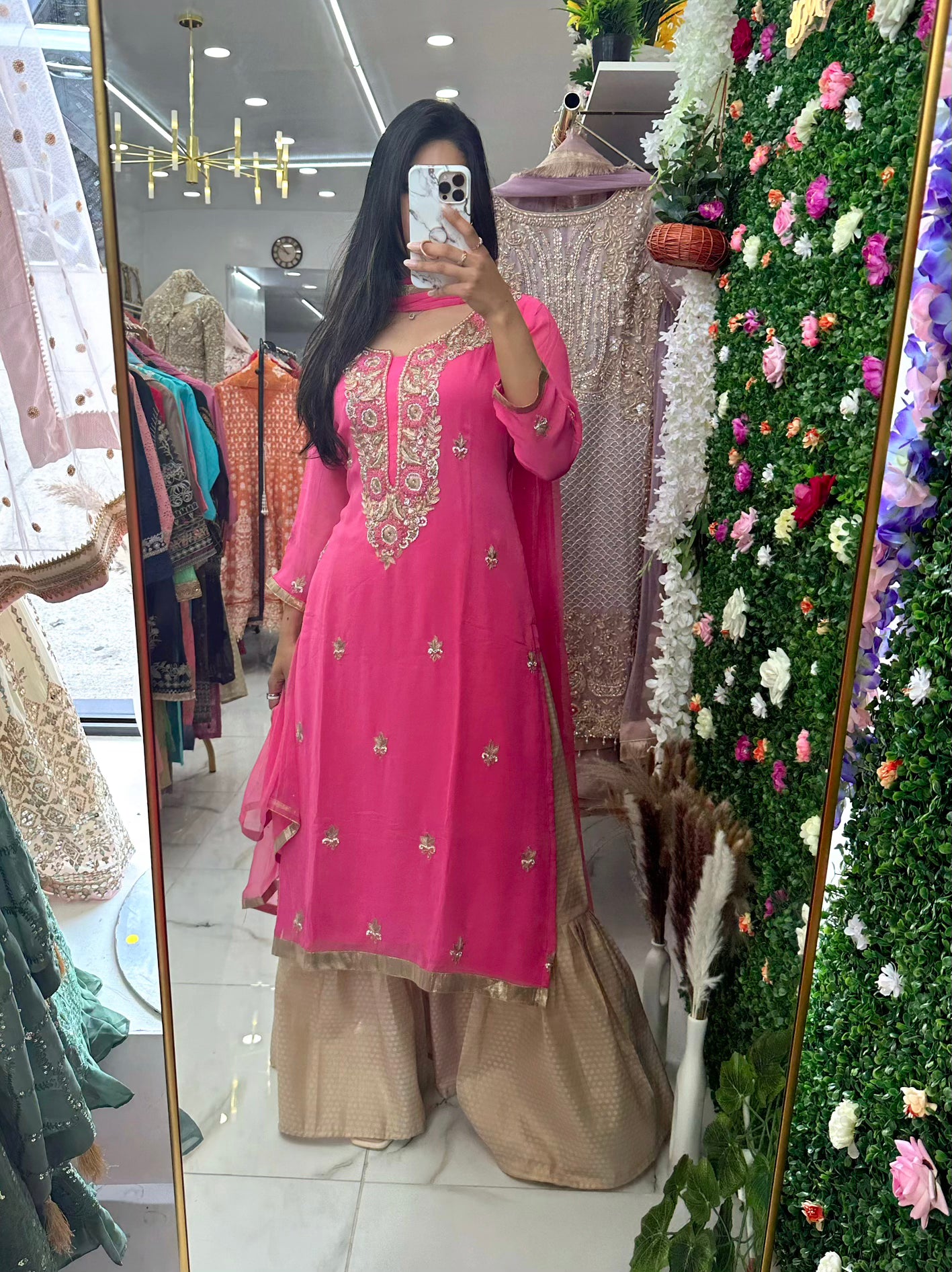 Pink farsi style suit