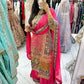 Pink gotha patti silk suit