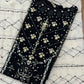 Black and ivory chiffon suit