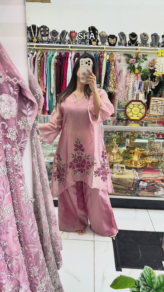 Pink floral coord set