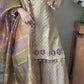 Beige gold Banarasi gharara suit