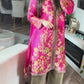 Multi color silk suit