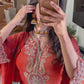 Rust orange premium gharara suit