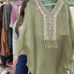 Olive green cape set