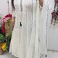White cotton fancy suit