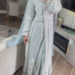 Ice blue angrakha chikankari suit